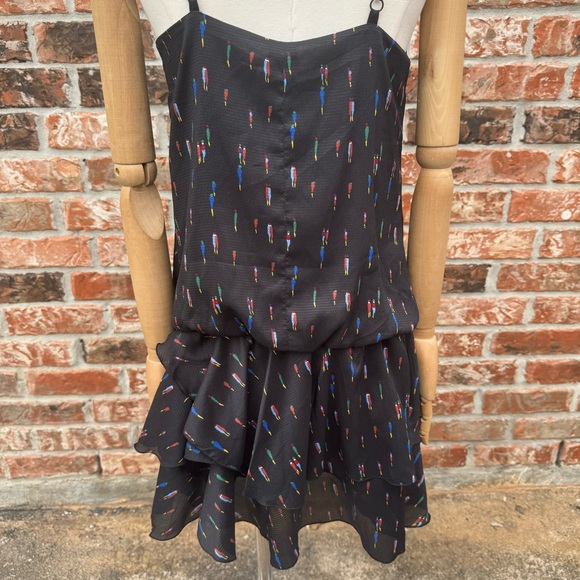 SOLD ELSEWHERE Farm Rio black patterned ruffled dress / S - Picture 3 of 16